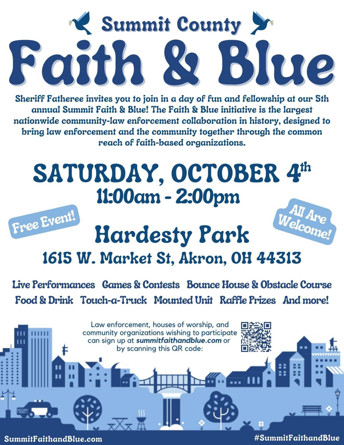 Image of Faith & Blue 2025 flyer