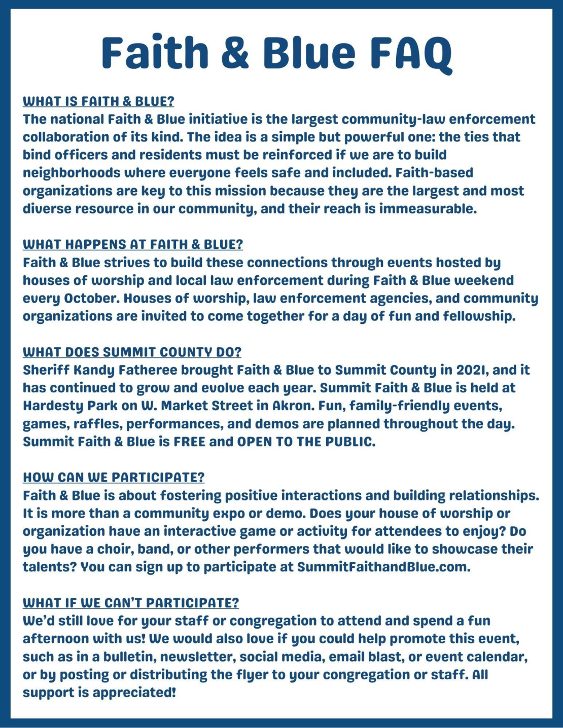 Image: Faith & Blue FAQ Faith & Blue FAQ