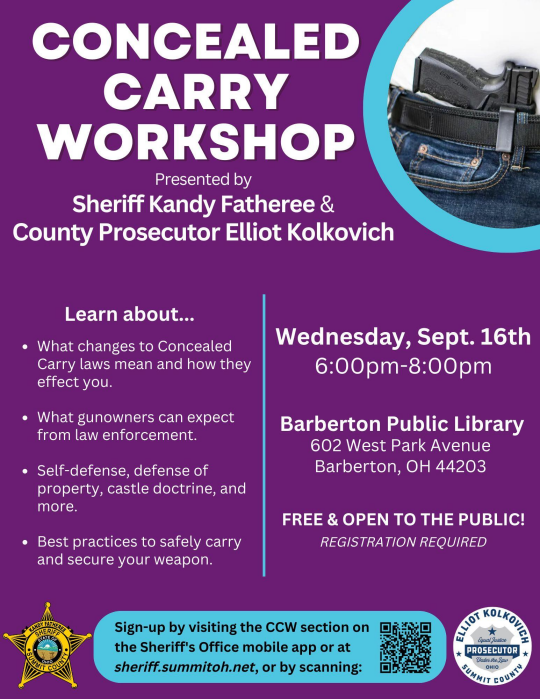 CCW Workshop Barberton 9/16/2026